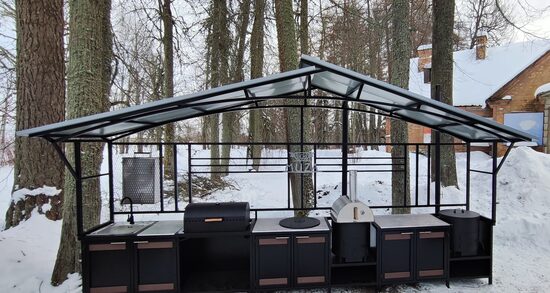 Āra virtuve ar nojumi 