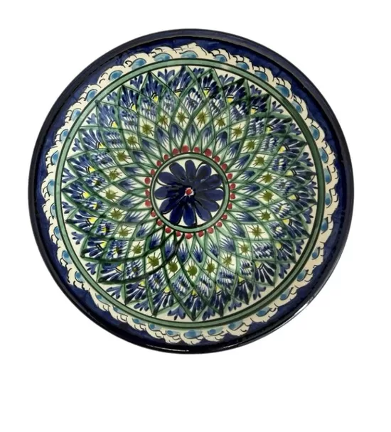УЗБЕКСКАЯ ТАРЕЛКА Ляган 28 см Мехраб синий