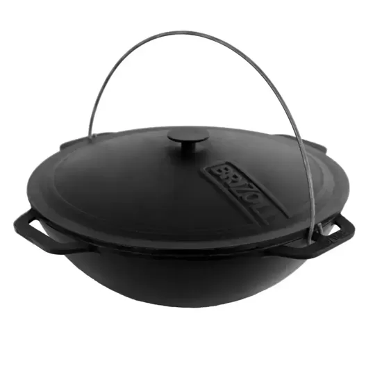 Казан азиатский чугунный с крышкой ТМ «BRIZOLL» 12 л