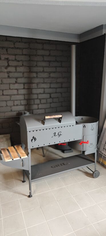 Комплект: гриль с печкой для казана_индивидульный дизайн