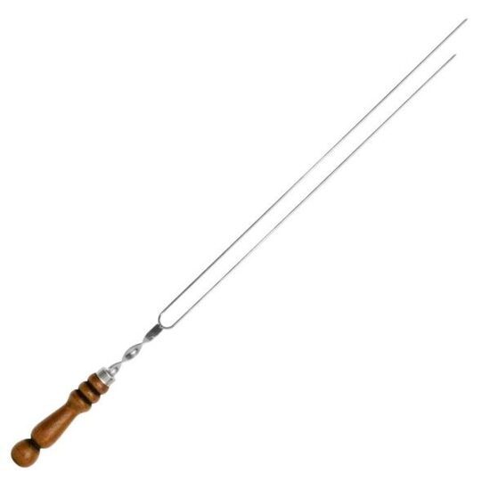 IESMS sēnēm no nerūsējošā tērauda 580x25x2 mm ar koka rokturi
