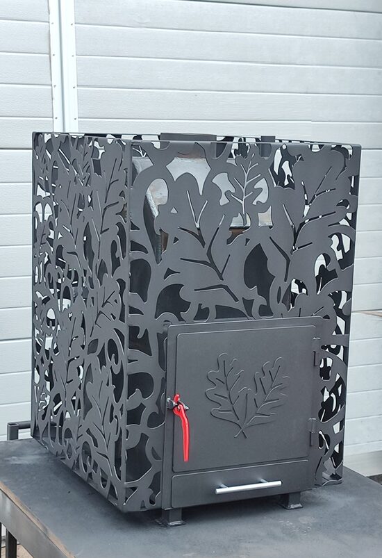 Sauna stove OZOLS medium, without water tank, heated from the sauna room.