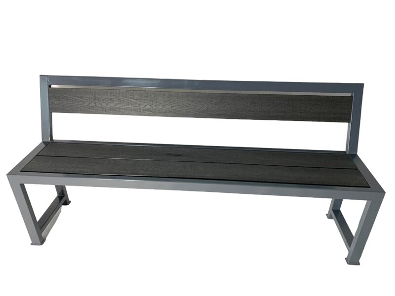 Bench with backrest, 1.7 m