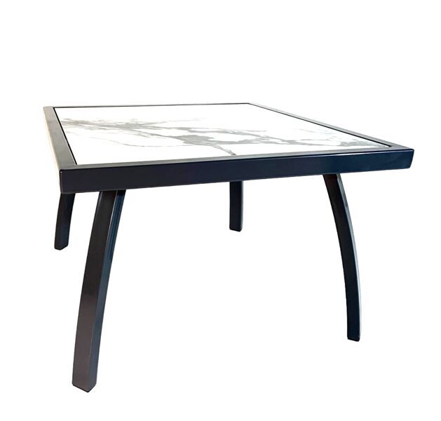 Table with glanced surface