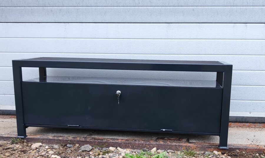 Bench with a metal box for storing things 1.2 m