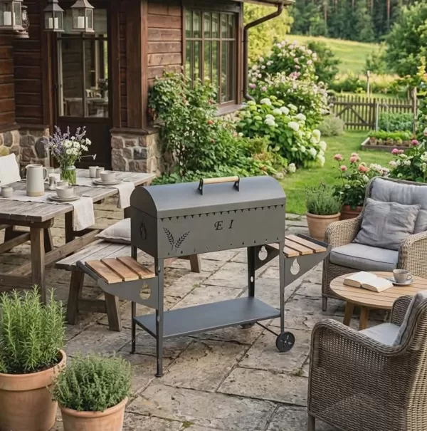 Grill with a lid